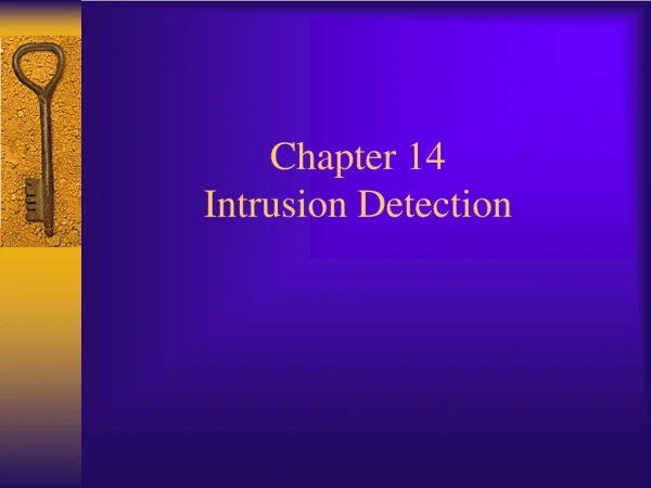 Chapter 14  Intrusion Detection