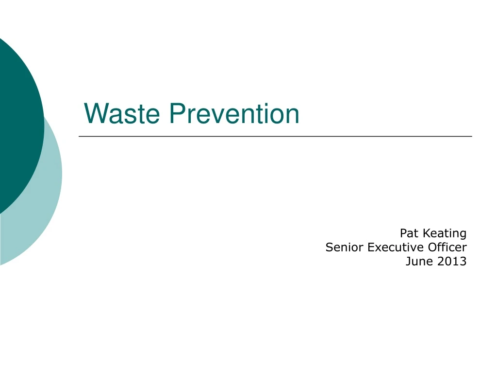 waste prevention