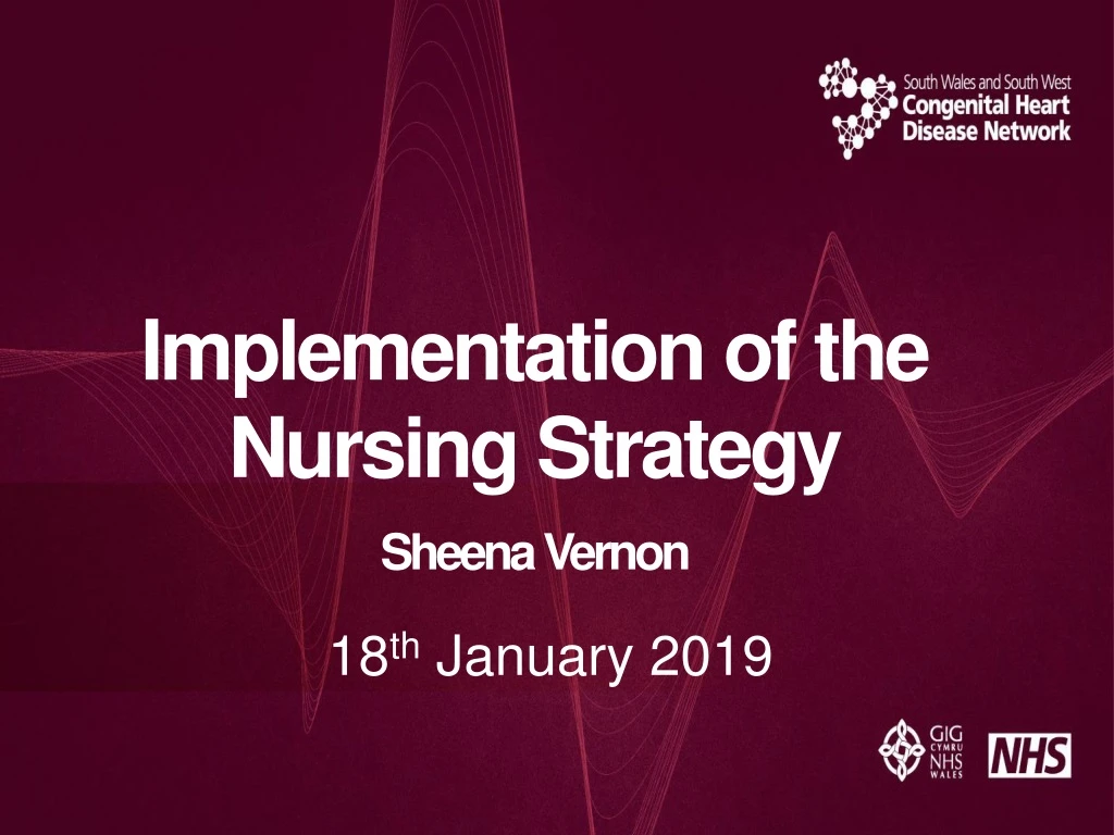 implementation of the nursing strategy sheena vernon