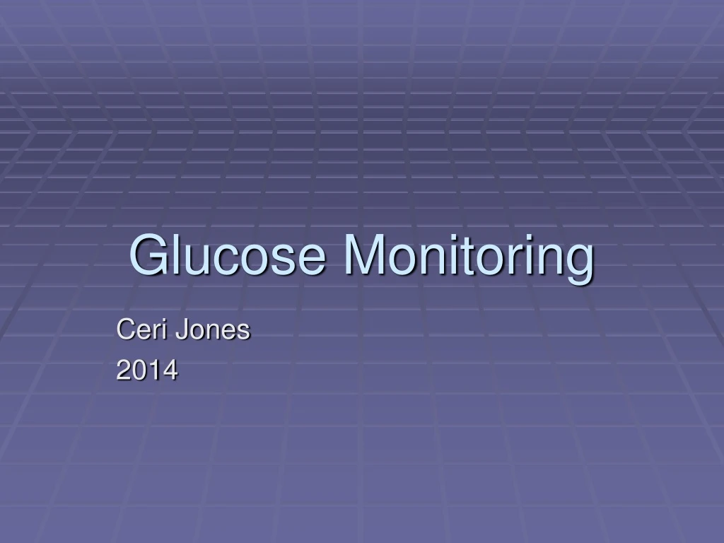 glucose monitoring