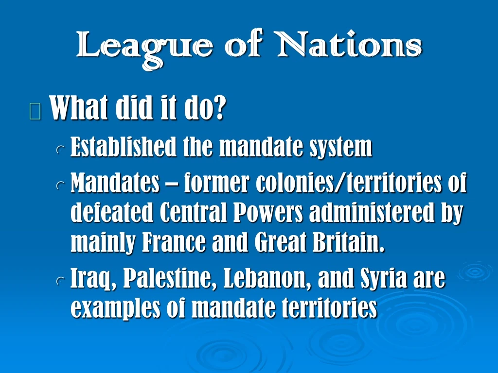 league of nations