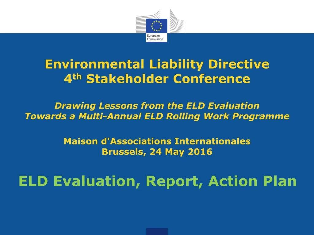 eld evaluation report action plan