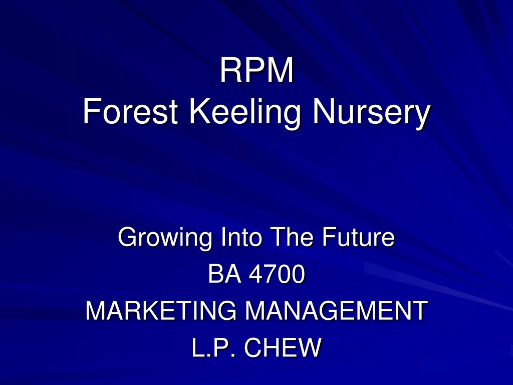 rpm forest keeling nursery