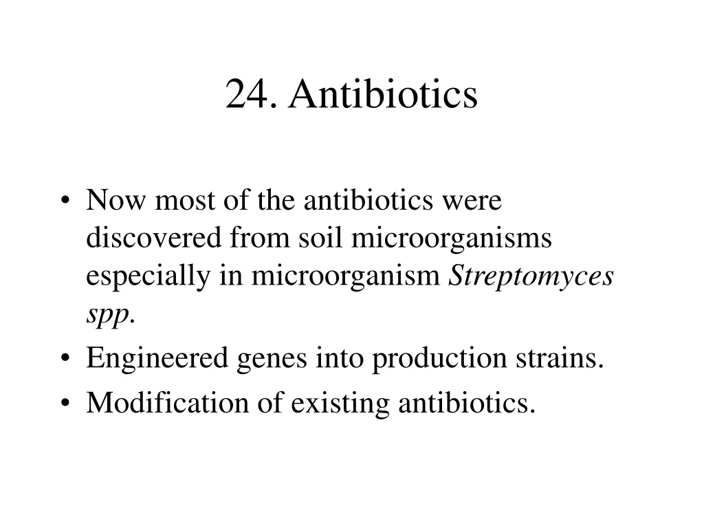 24 antibiotics