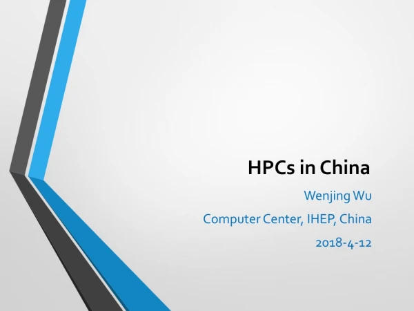 HPCs in China