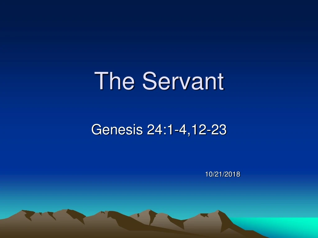 the servant