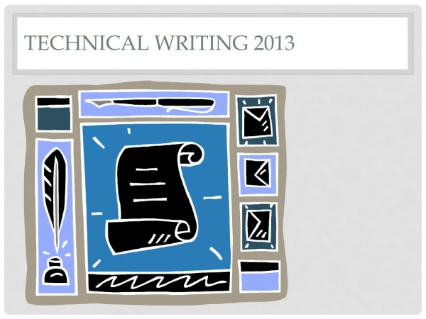 Technical Writing 2013