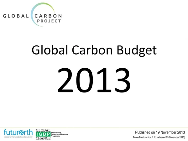 Global Carbon Budget