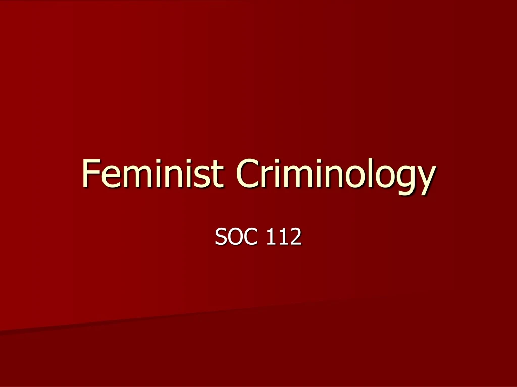 feminist criminology