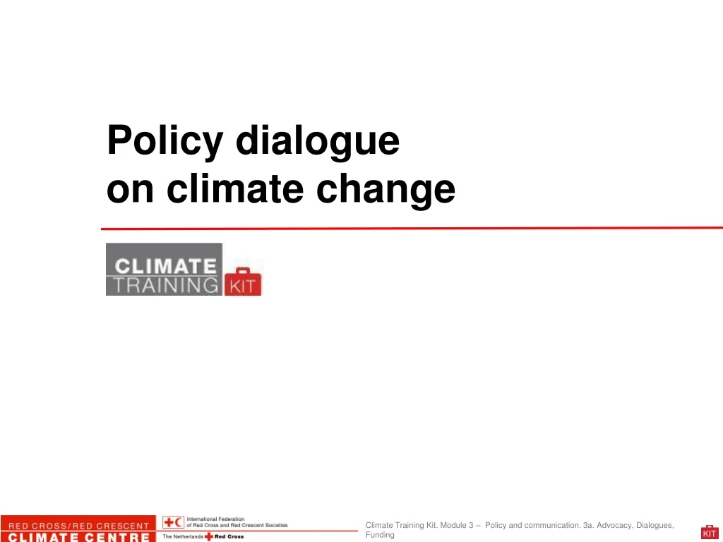 policy dialogue on climate change