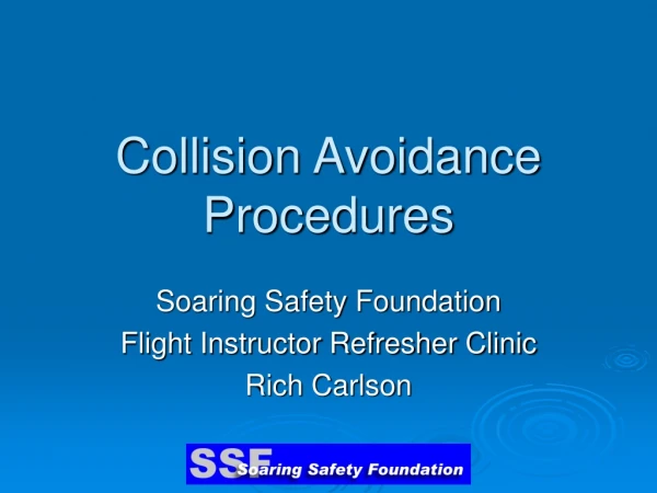 Collision Avoidance Procedures