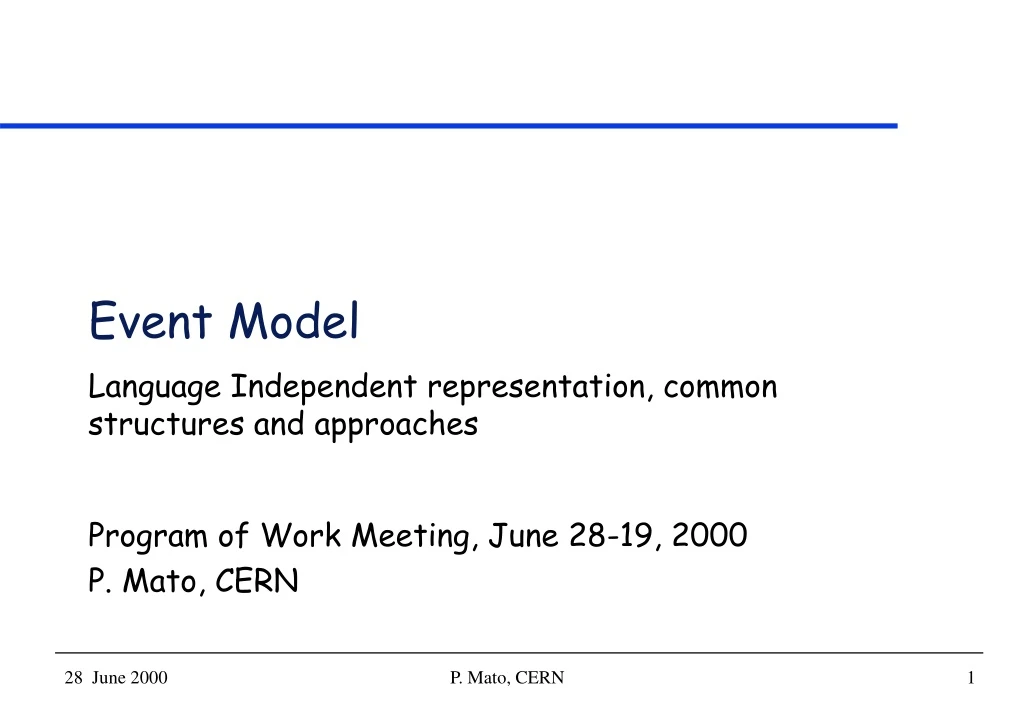 event model