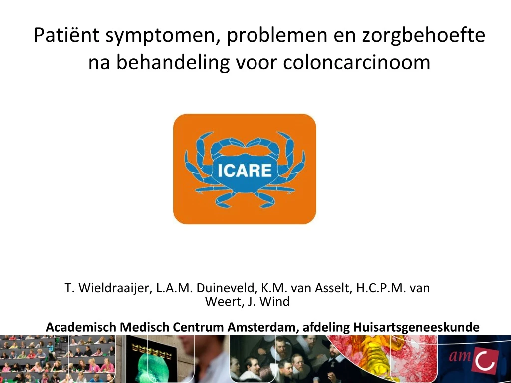 pati nt symptomen problemen en zorgbehoefte na behandeling voor coloncarcinoom