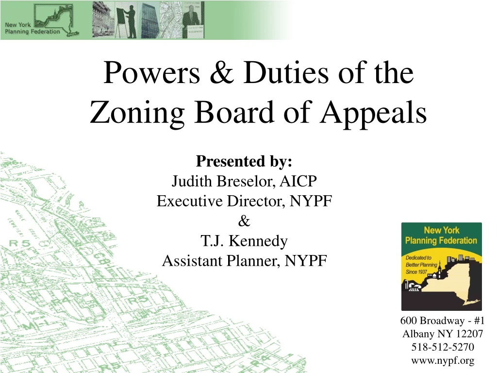powers duties of the zoning board of appeals