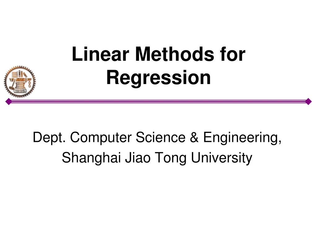 linear methods for regression