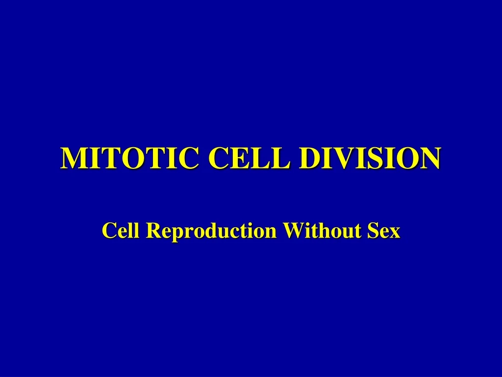 mitotic cell division