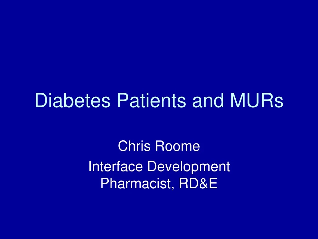 diabetes patients and murs