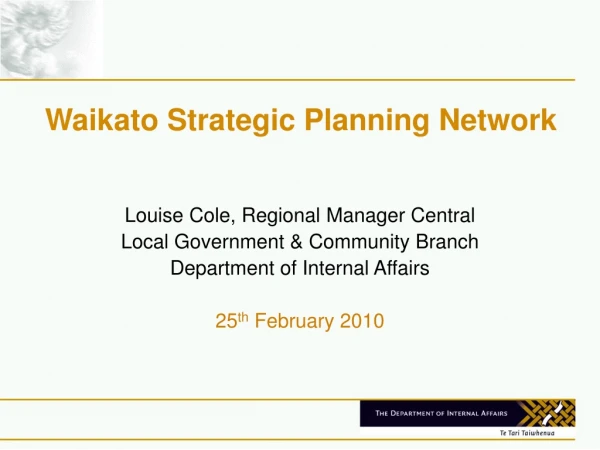 Waikato Strategic Planning Network