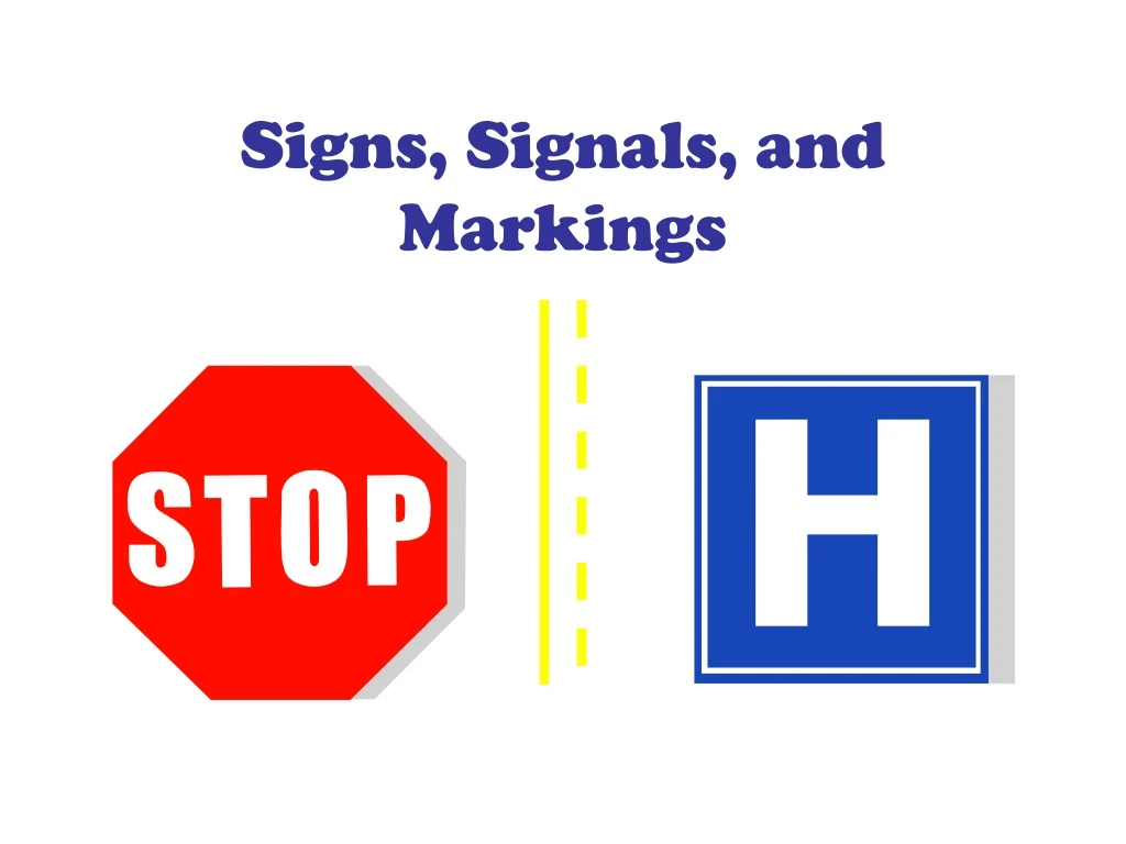 signs signals and markings