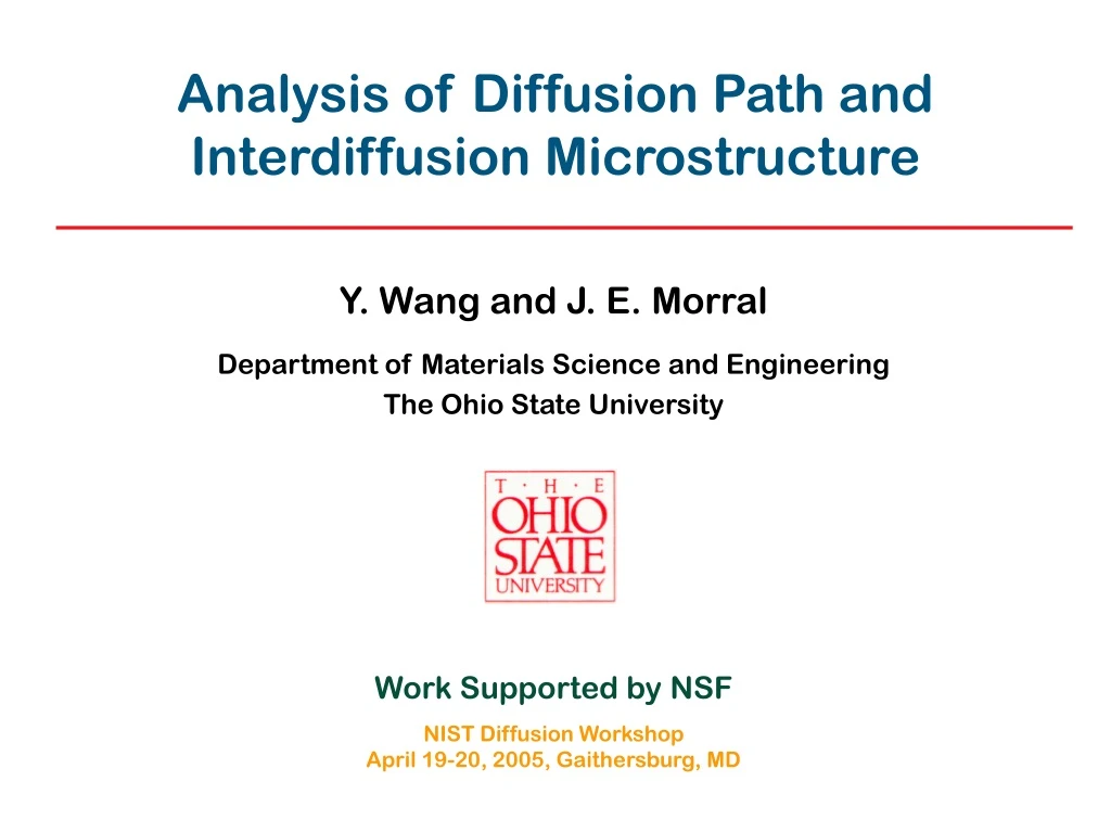 analysis of diffusion path and interdiffusion