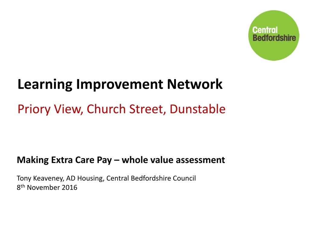 learning improvement network priory view church