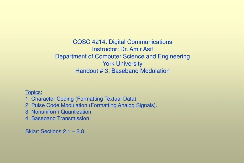cosc 4214 digital communications instructor