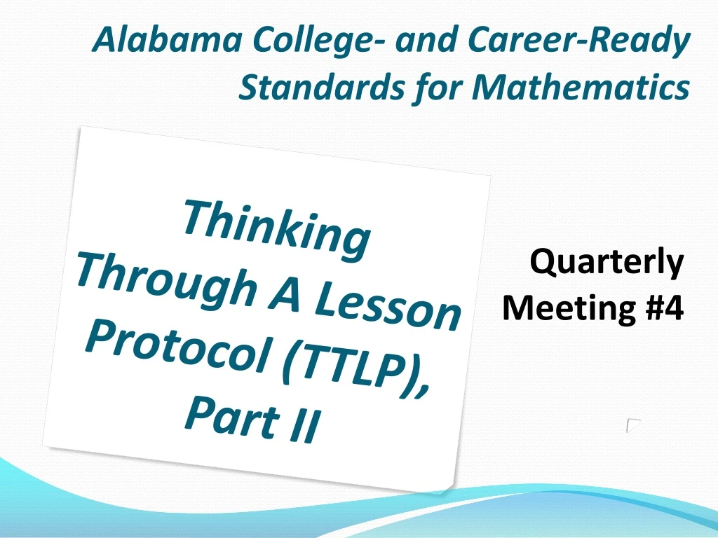 alabama college and career ready standards for mathematics