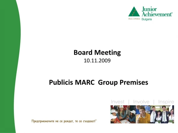 Board Meeting  10.11.200 9