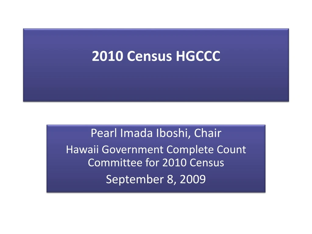 2010 census hgccc