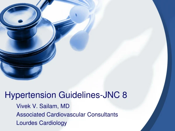 Hypertension Guidelines-JNC 8