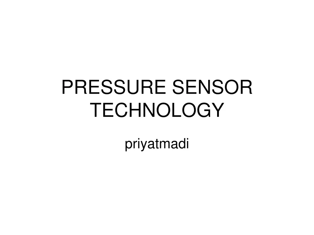 pressure sensor technology