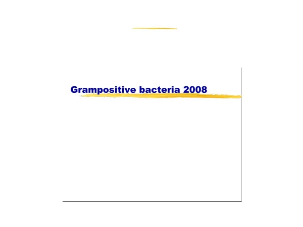 Classification of Gr+ bacteria (I part)