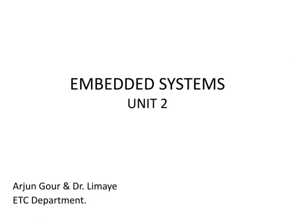 EMBEDDED SYSTEMS UNIT 2