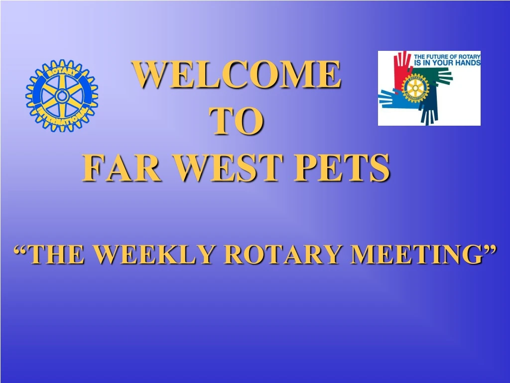 the weekly rotary meeting