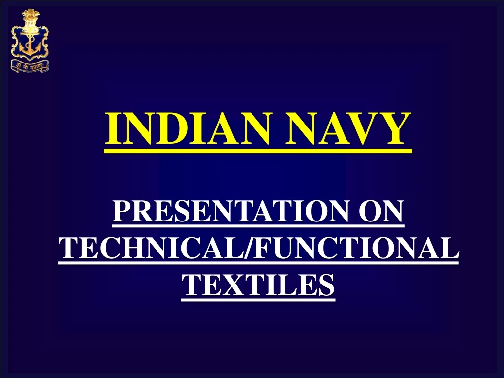 indian navy presentation on technical functional