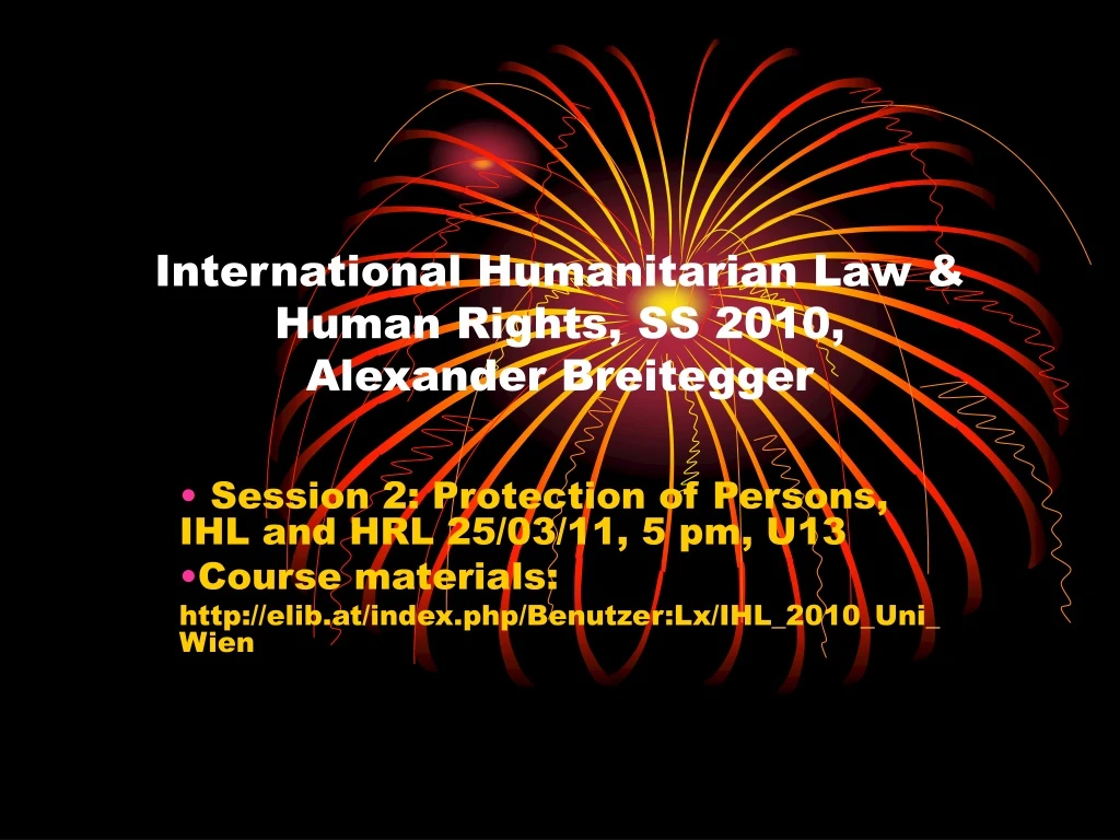international humanitarian law human rights ss 2010 alexander breitegger