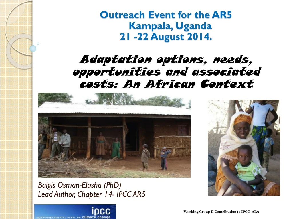outreach event for the ar5 kampala uganda 21 22 august 2014