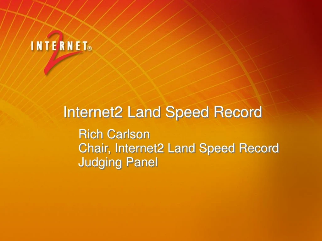 internet2 land speed record