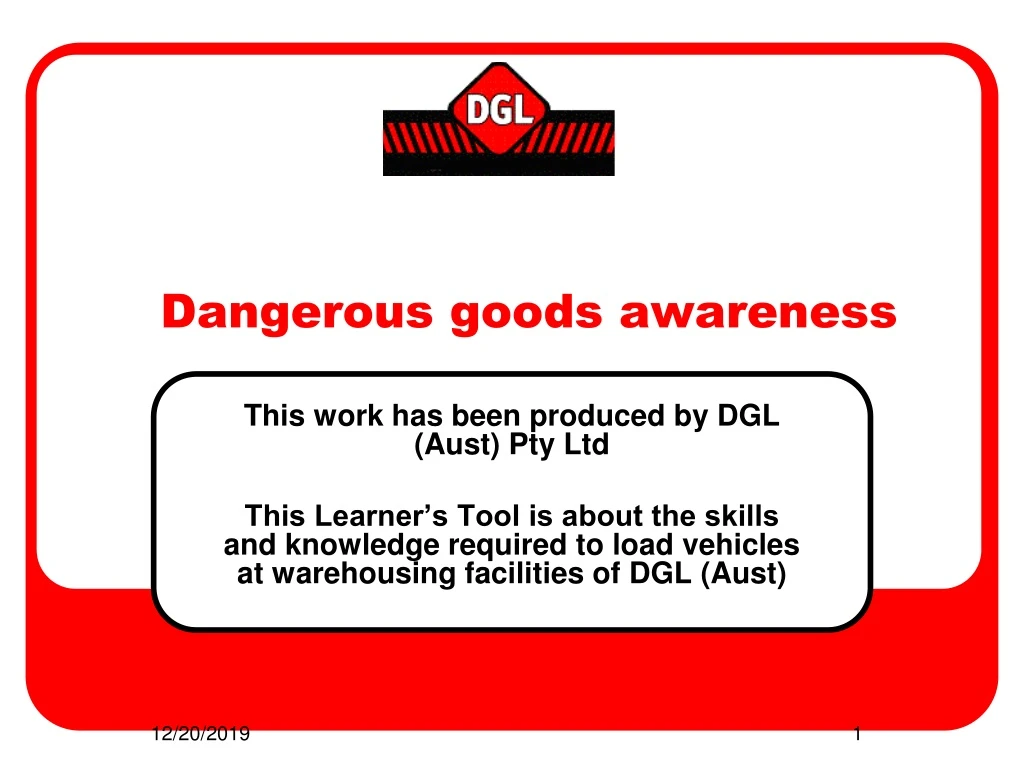 dangerous goods awareness