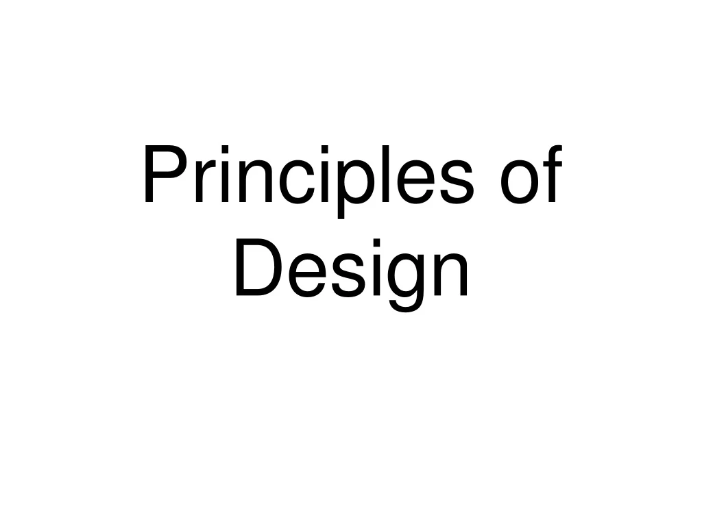 principles of design