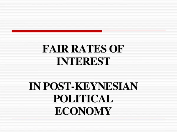 Fair Rates of Interest