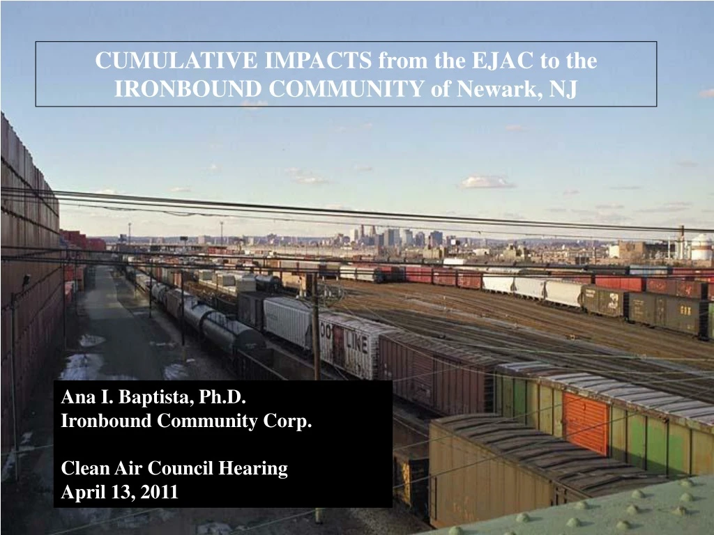 cumulative impacts from the ejac to the ironbound
