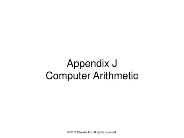 Appendix J Computer Arithmetic