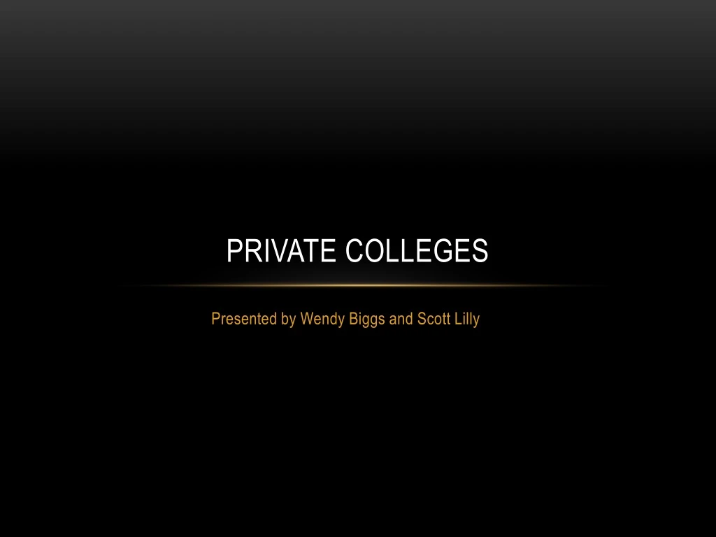 private colleges