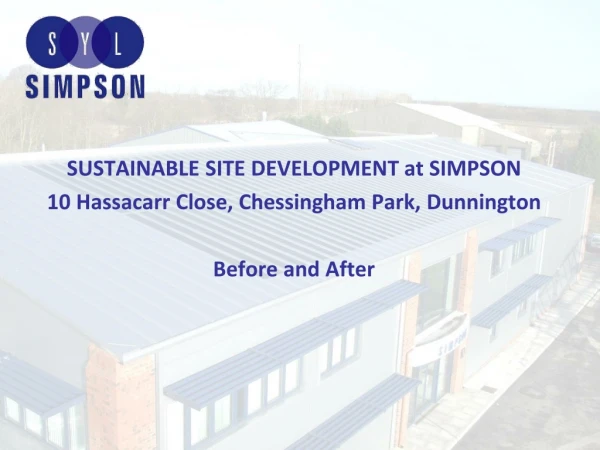 SUSTAINABLE SITE DEVELOPMENT at SIMPSON 10 Hassacarr Close, Chessingham Park,  Dunnington