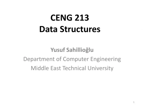 CENG 213 Data Structures