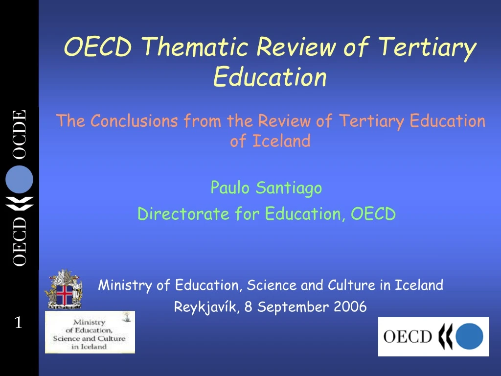 oecd thematic review of tertiary education