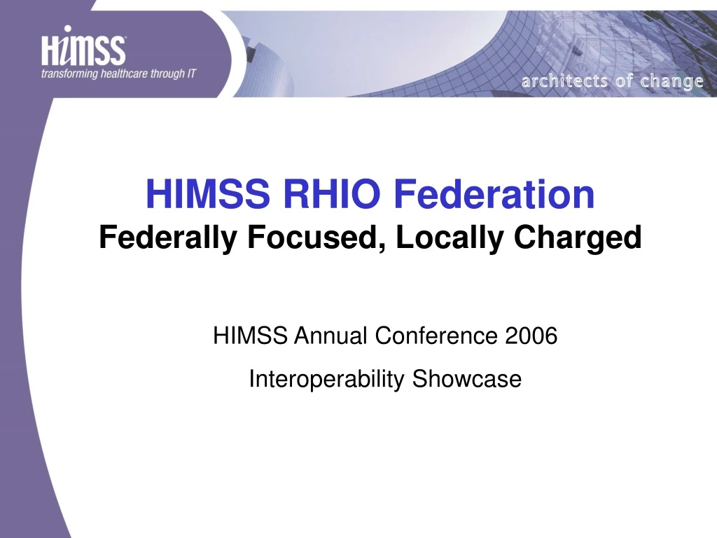 himss rhio federation federally focused locally charged