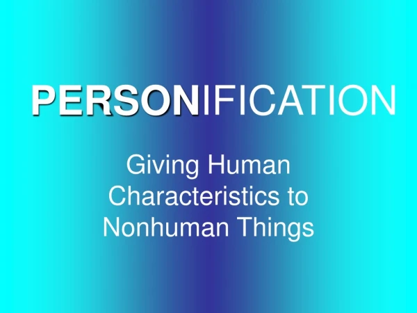 PERSON IFICATION