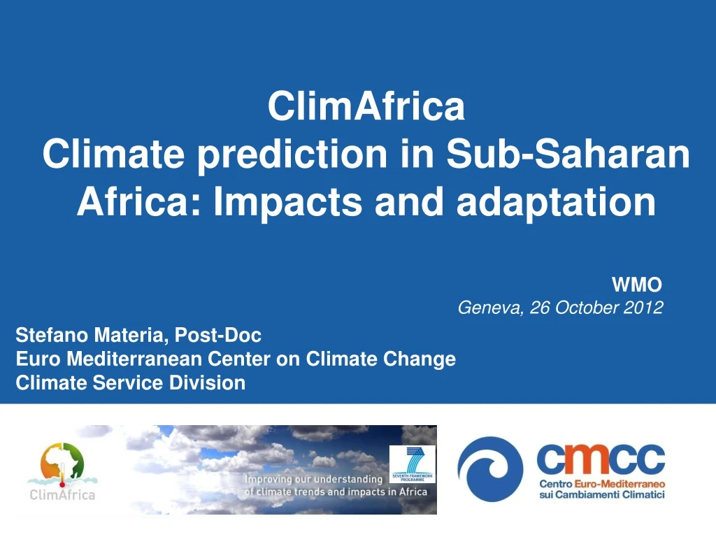 climafrica climate prediction in sub saharan